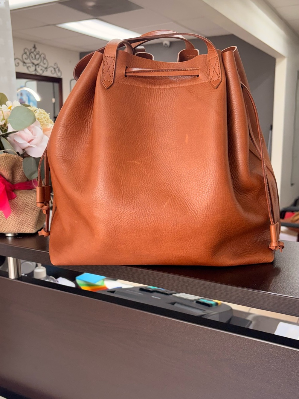 Madewell Women's Leather Tote Bag - Brown